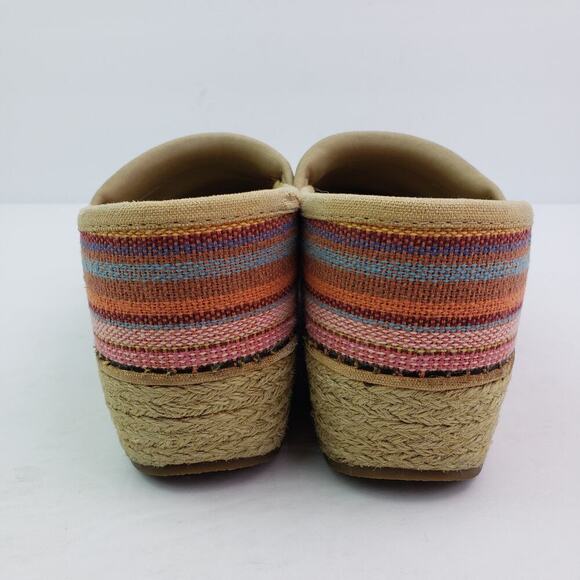 Dansko Vegan Womens Size EU 36 US 5.5-6 Striped Multi Slip On Work Clog Shoes - Picture 7 of 13